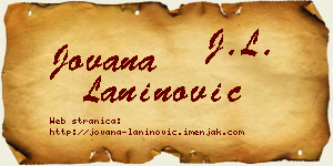 Jovana Laninović vizit kartica